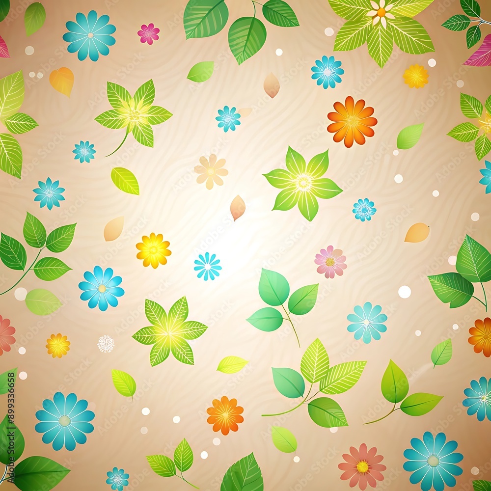 Obraz premium Floral Spring Pattern.