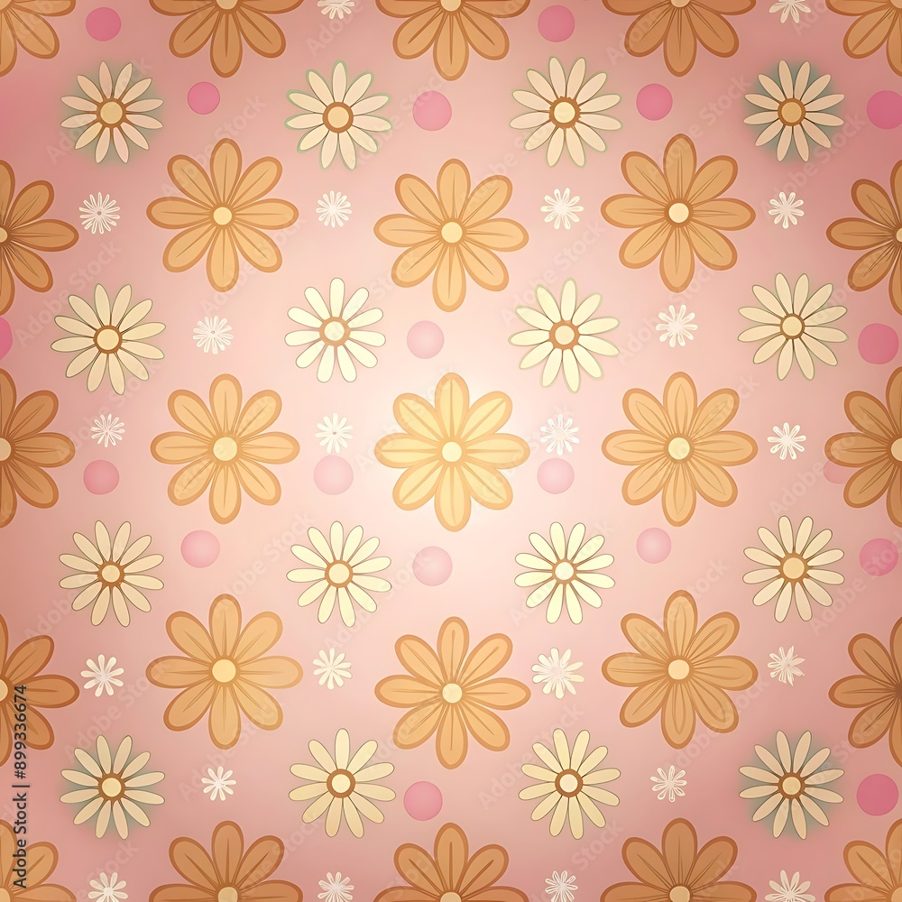 Pink and Yellow Floral Pattern. Pink and Yellow Floral Pattern.