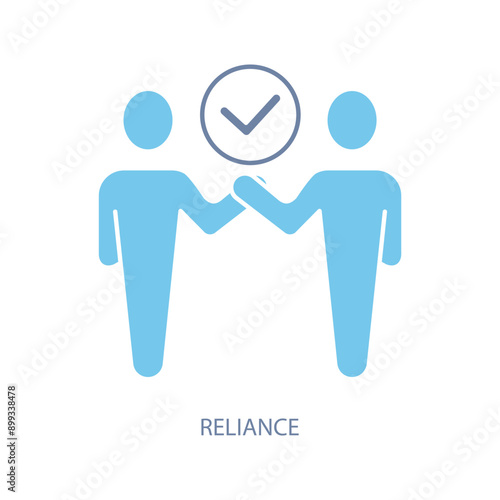 reliance concept line icon. Simple element illustration. reliance concept outline symbol design.