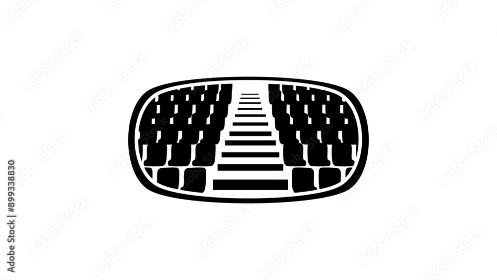 stadium stairs and benches, black isolated silhouette stadium stairs and benches, black isolated silhouette