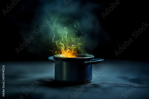 Miniature cauldron, overflo...