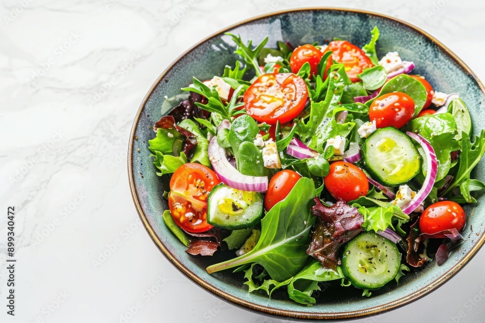 Fresh Garden Salad with Cherry Tomatoes Fresh Garden Salad with Cherry Tomatoes