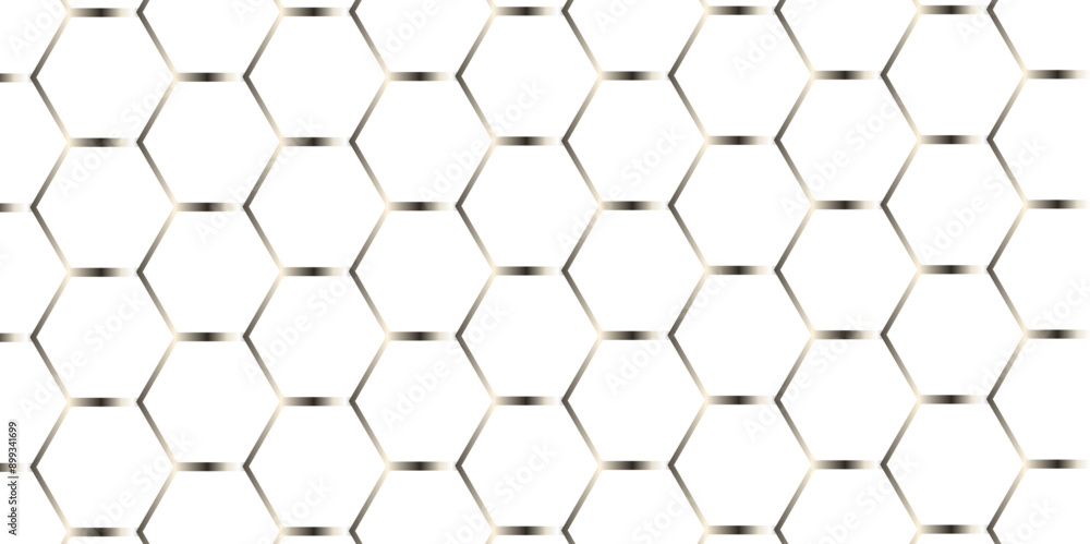 Fototapeta premium Abstract white background with hexagons. modern hexagon polygonal pattern background vector. seamless bright white abstract honeycomb background.