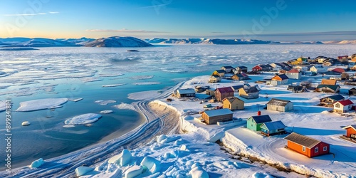 The frozen sea in Iqaluit Nunavut Canada Creative AI
