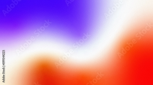 Abstract grainy gradient background with blue and orange wavy pattern for banner poster template design