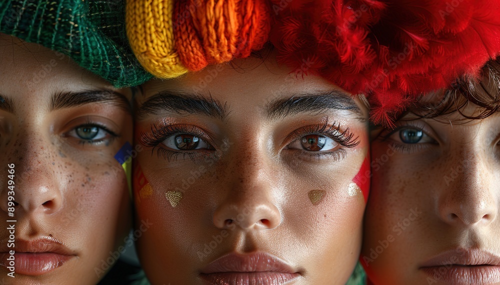 Obraz premium A collage of diverse faces representing the LGBTQ community
