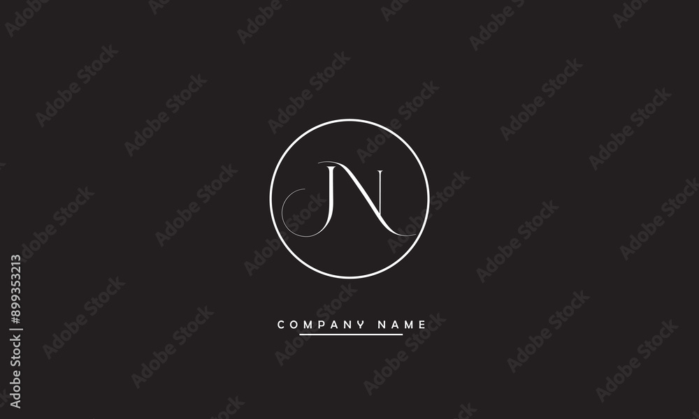 JN, NJ, J, N Abstract Letters Logo Monogram JN, NJ, J, N Abstract Letters Logo Monogram