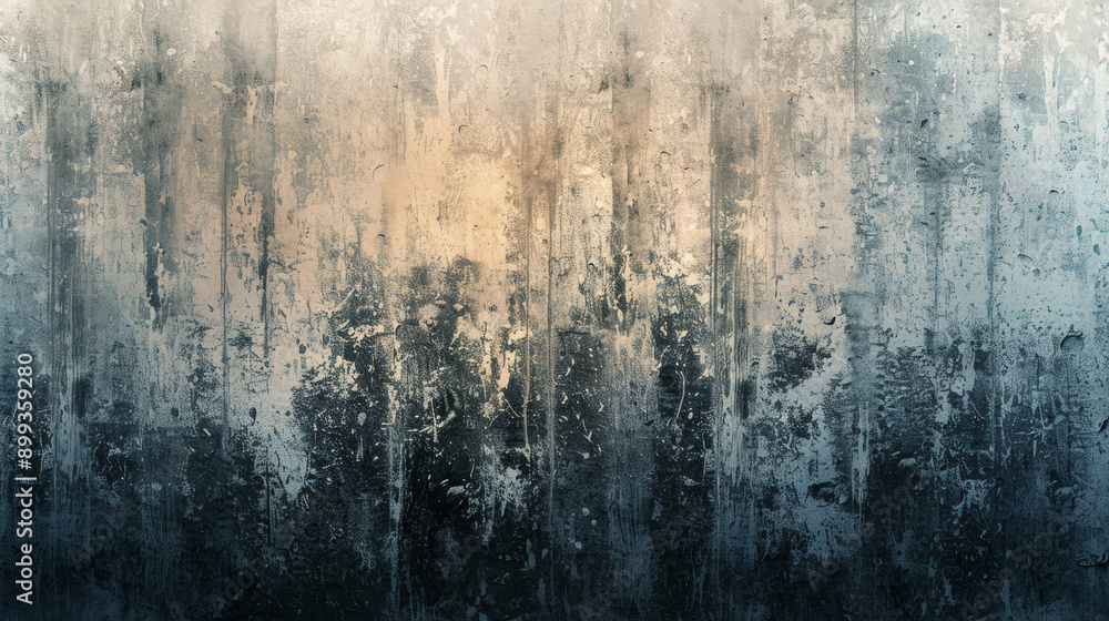 Obraz premium Textured concrete wall in a dark and light gradient with a grungy white finish.