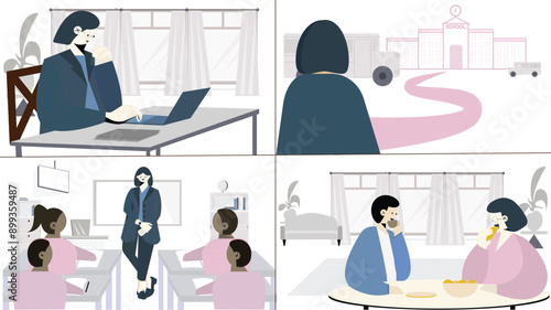 The lives of educators, A day spent Teaching