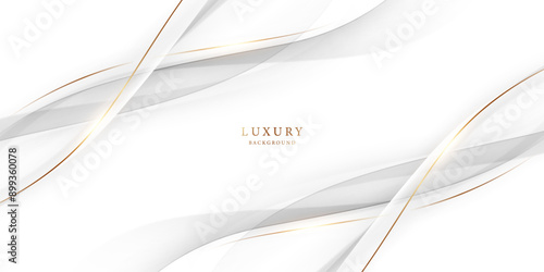 white background design With luxurious golden effect elements. Vector illustration