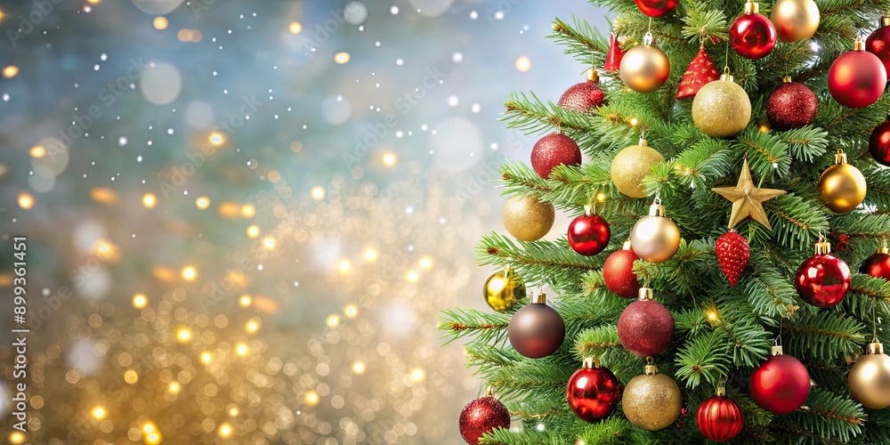 Festive Christmas background with decorated tree and ornaments, Christmas, holiday, celebration, festive, tree, decorations, lights Festive Christmas background with decorated tree and ornaments, Christmas, holiday, celebration, festive, tree, decorations, lights