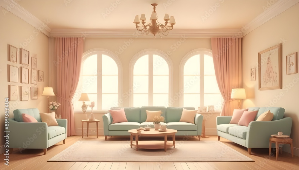 Photo interior modern design room 3d illustration Photo interior modern design room 3d illustration