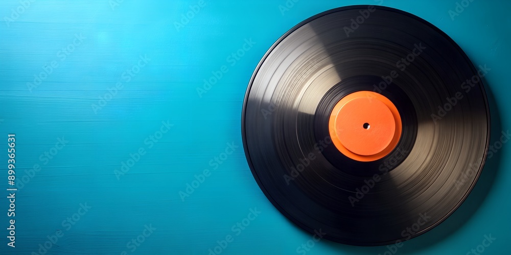 Fototapeta premium Schallplatte Vinyl Schellack Vinylscheibe Scheibe Platte Generative AI