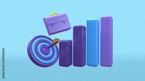 illustration of a chart with arrow