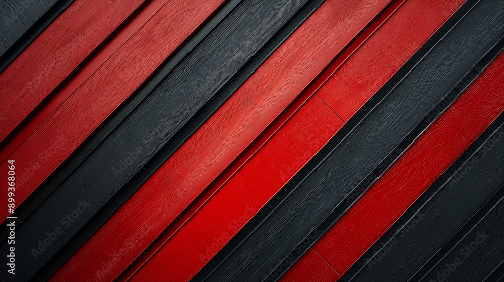 Fototapeta premium Abstract diagonal red and black wood grain pattern. ..
