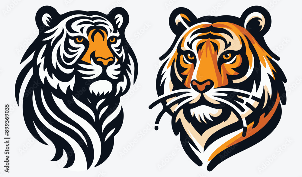 Tiger Vector Illustration Silhouette Collection Tiger Vector Illustration Silhouette Collection