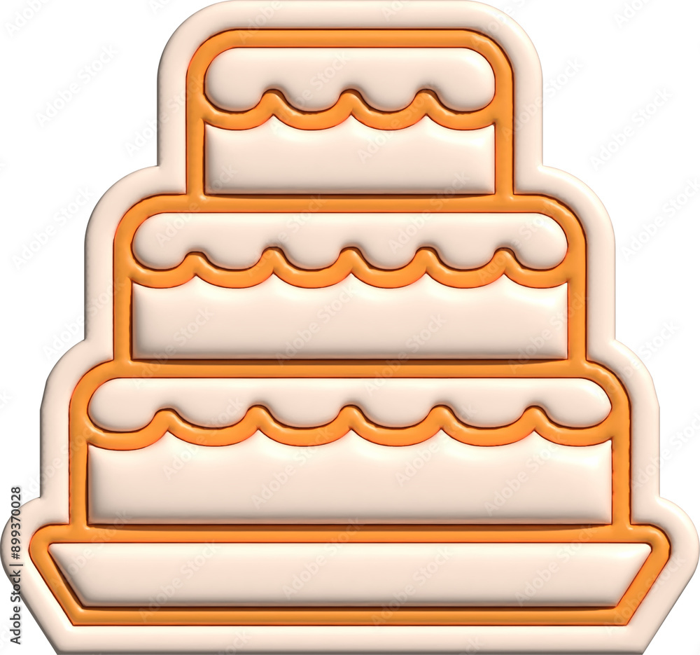 3D Simple Mini Cake Element 3D Simple Mini Cake Element