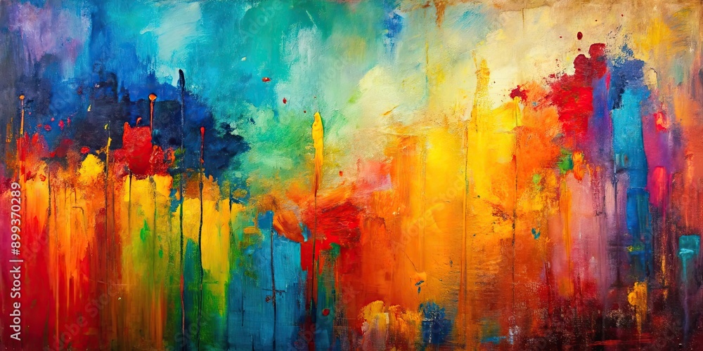 Fototapeta premium Abstract rough colorful multicolored art painting texture, abstract, art, painting, texture, colorful