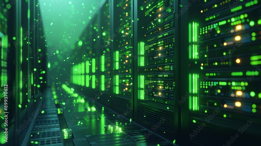 A detailed illustration of a green energy-efficient data center, showcasing innovative technologies for sustainable database management. A detailed illustration of a green energy-efficient data center, showcasing innovative technologies for sustainable database management.