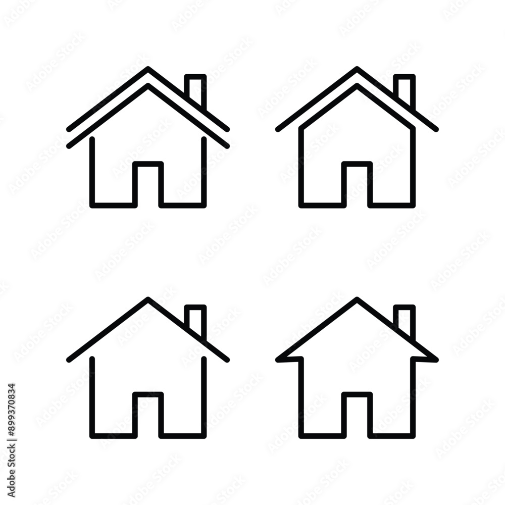House icon set vector. Home sign and symbol House icon set vector. Home sign and symbol