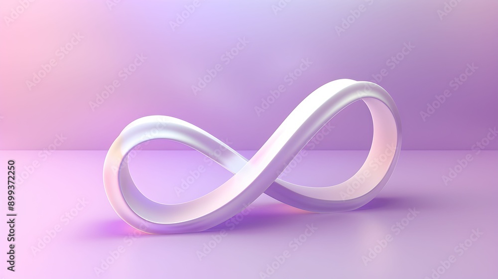 A white and purple oval shape with a curved line A white and purple oval shape with a curved line