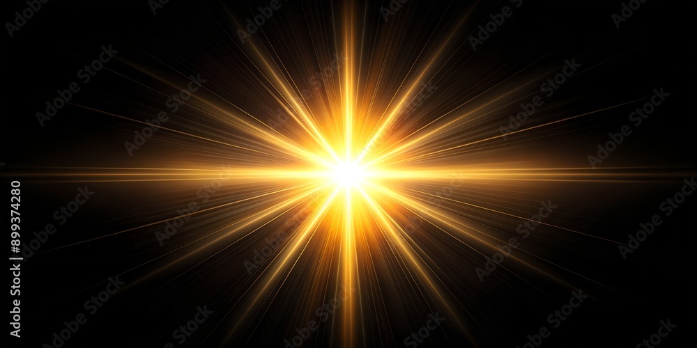 Natural Sun flare on the black background Creative AI Natural Sun flare on the black background Creative AI