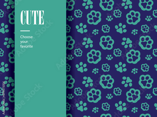 pet shop seamless animal dog cute footprint icon wild wallpaper pattern paws ornament silhouette art