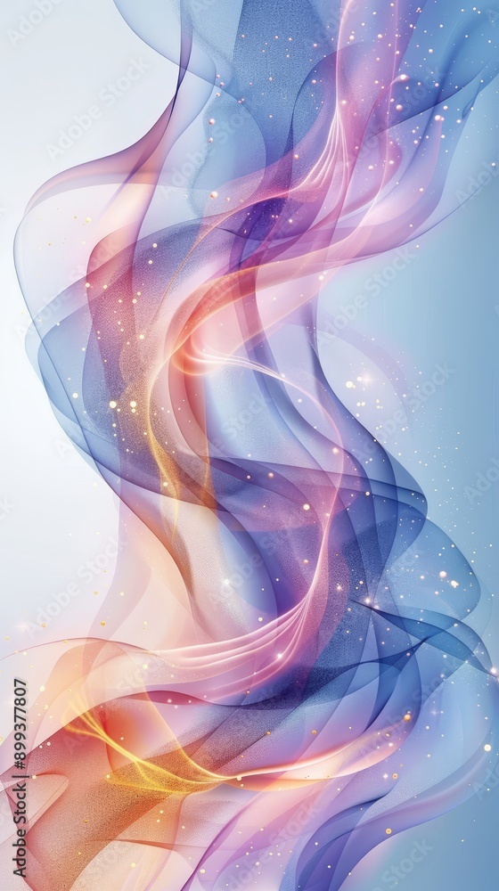 A blue-and-yellow abstract backdrop featuring stars and swirls against a lighter blue background, allowing ample space for text inscription A blue-and-yellow abstract backdrop featuring stars and swirls against a lighter blue background, allowing ample space for text inscription