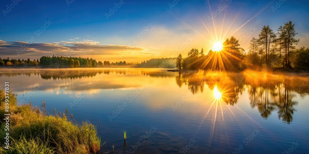 Early morning sun casting a warm glow on a tranquil lake , tranquil, peaceful, sunrise, reflection, water, nature, morning Early morning sun casting a warm glow on a tranquil lake , tranquil, peaceful, sunrise, reflection, water, nature, morning