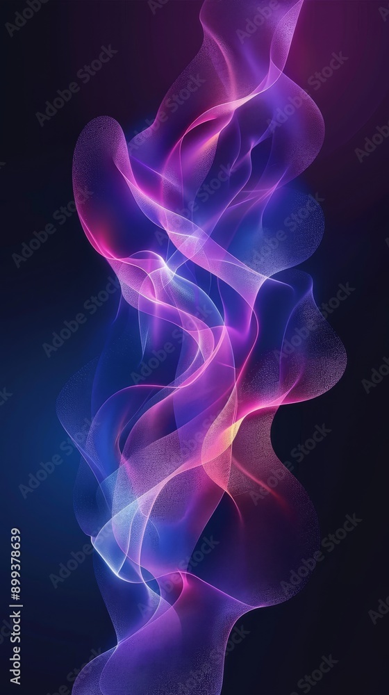 A black background with two overlapping blue and purple smoke layers A black background with two overlapping blue and purple smoke layers