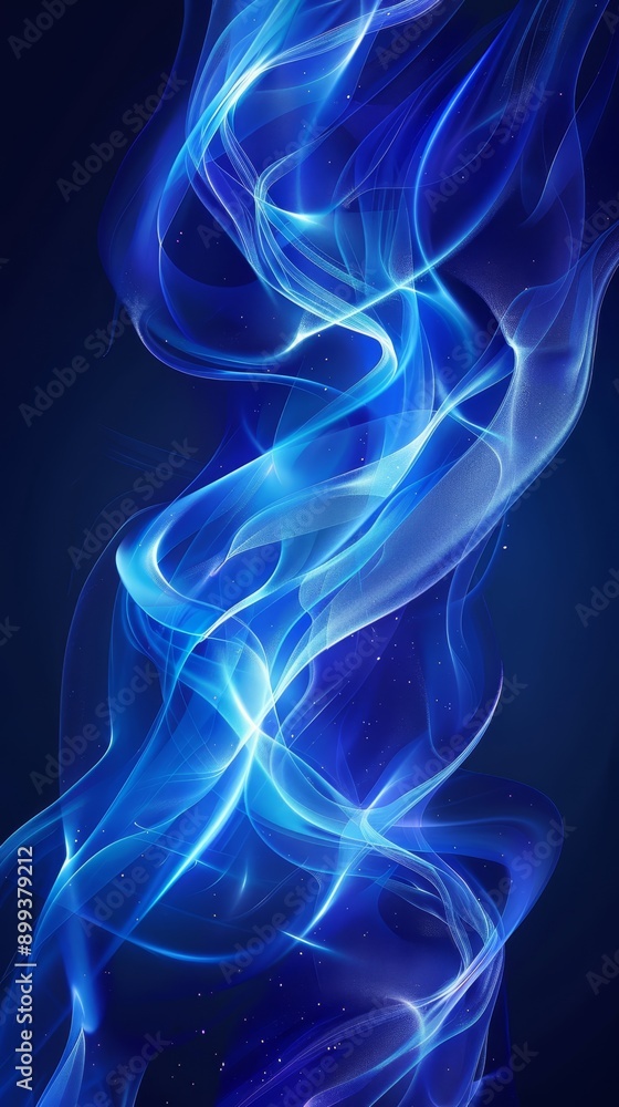 A tight shot of blue smoke against a black backdrop, overlaid with a blue sky and scattered stars A tight shot of blue smoke against a black backdrop, overlaid with a blue sky and scattered stars