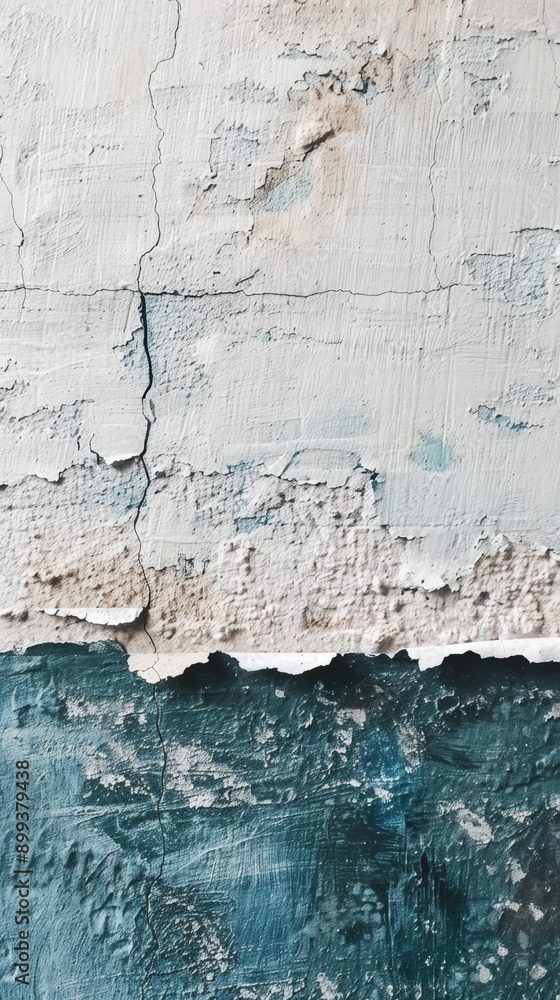 Obraz premium A close-up of a wall with peeling paint on its sides