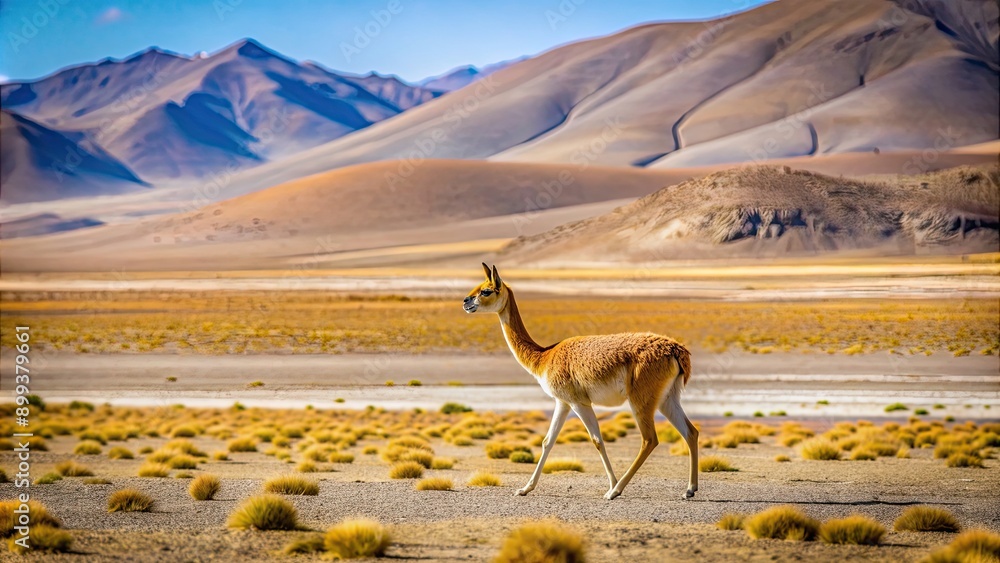 custom made wallpaper toronto digitalVicu?a walking alone in the desert of Catamarca, Argentina, Vicu?a, wildlife, solitude, desert, Catamarca, Argentina