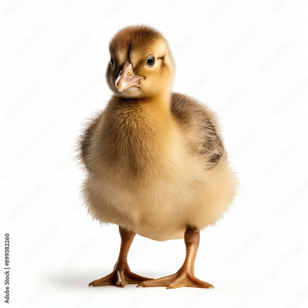 Fototapeta premium fluffy chick on white background