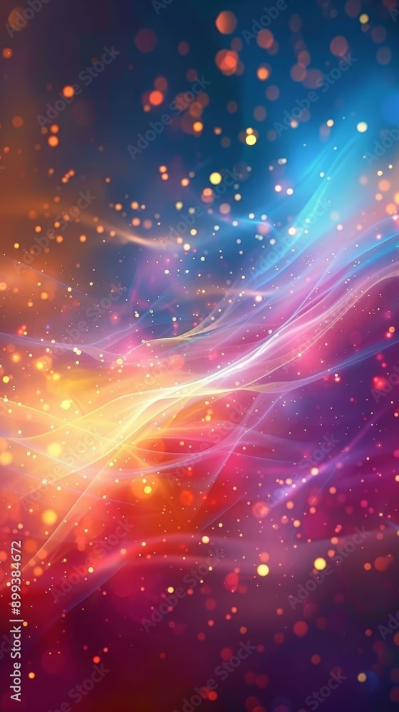 Fototapeta premium A blurry image of a colorful background with multitudes of tiny dots at its base