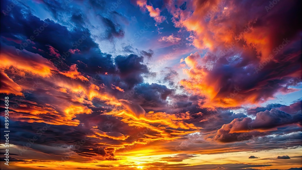 Colorful sunset sky with dark clouds in the evening time, sunset, sky, colorful, iridescent, clouds, dark, evening Colorful sunset sky with dark clouds in the evening time, sunset, sky, colorful, iridescent, clouds, dark, evening