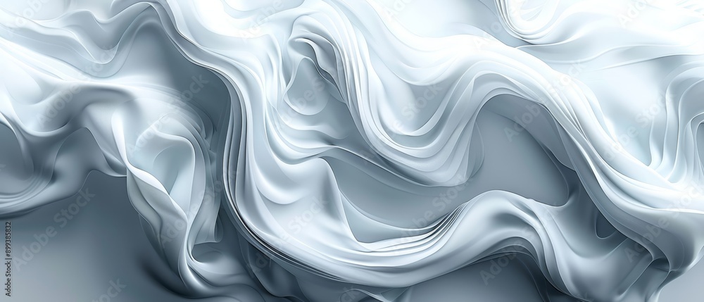 Fototapeta premium A white background fills the top half, while the bottom half features a wavy design