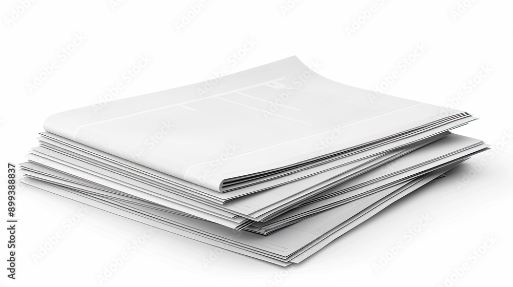 Stack of Blank Papers Ready for Printing in a Minimalist Workspace Stack of Blank Papers Ready for Printing in a Minimalist Workspace