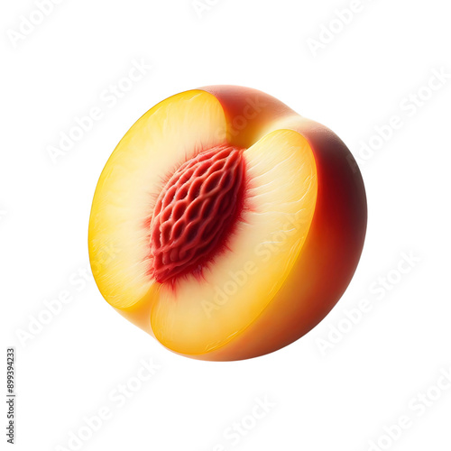 Fresh Ripe Peach Juicy and Vibrant Fruit Perfect for Healthy Eating and Summer Recipes | Microstock Image