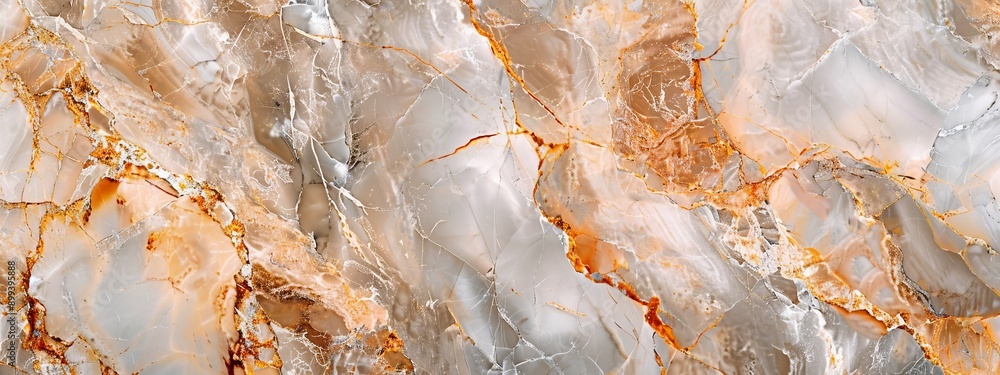 A tight shot of a marbled surface, adorned with gold and white designs at its top and base A tight shot of a marbled surface, adorned with gold and white designs at its top and base