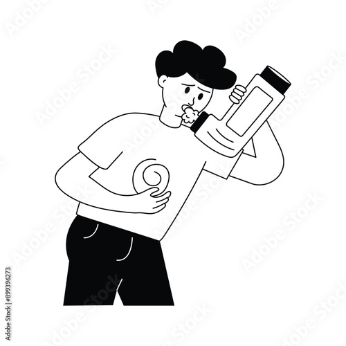 Get this amazing sketchy illustration of asthma