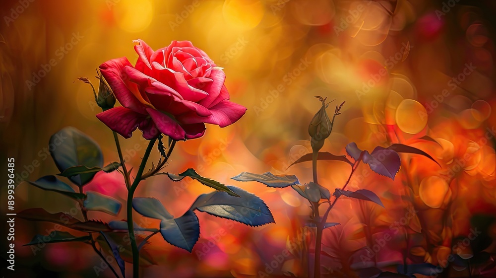 Obraz premium Rose blooms in the garden. Selective focus.