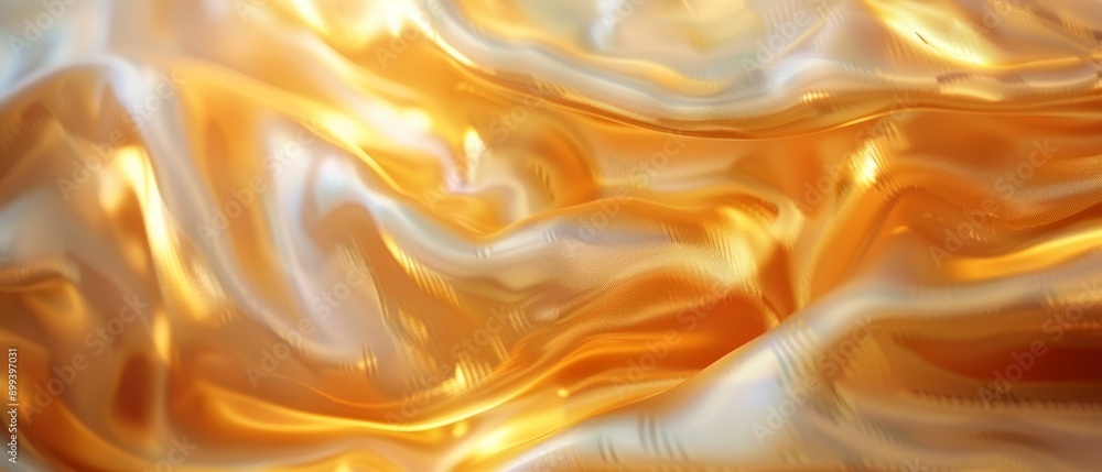 Fototapeta premium A tight shot of a golden-white backdrop featuring a hazy figure in its center