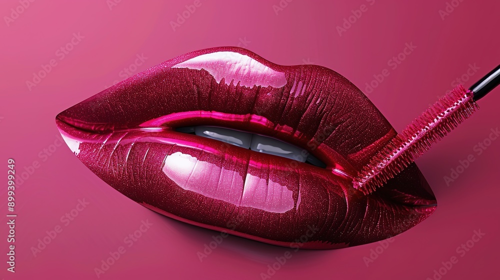 Irresistible Luxe Lip Gloss in Radiant Magenta: A Photorealistic Design Capturing the Alluring Gloss and Vibrancy. Irresistible Luxe Lip Gloss in Radiant Magenta: A Photorealistic Design Capturing the Alluring Gloss and Vibrancy.