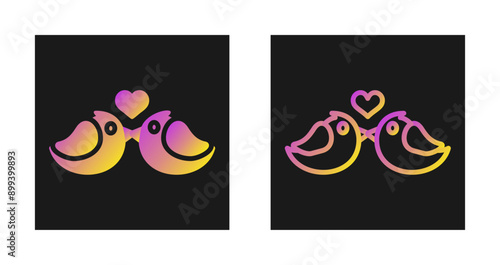 Lovebirds Vector Icon