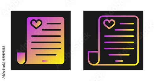 Love poem Vector Icon