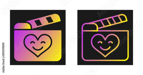 Romantic comedy movie Vector Icon