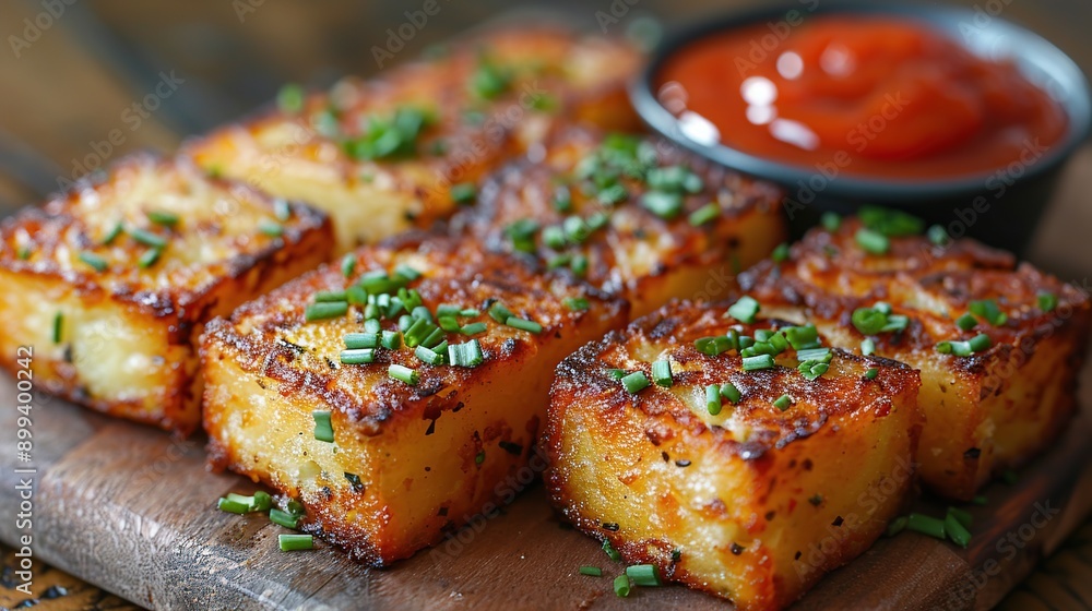 Crispy Potato Bites with Ketchup Crispy Potato Bites with Ketchup