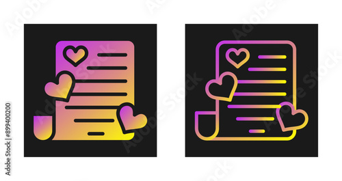 Romantic poem Vector Icon