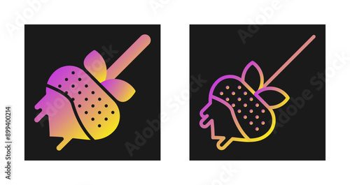 Chocolate fondue Vector Icon